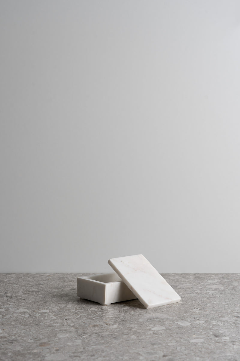 Rectangular Box - White Marble