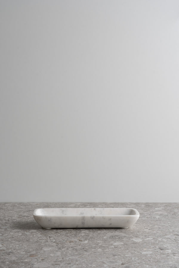 Marble Rectangular Bowl - White