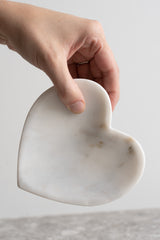 Heart Shaped Small Bowl - White Marble