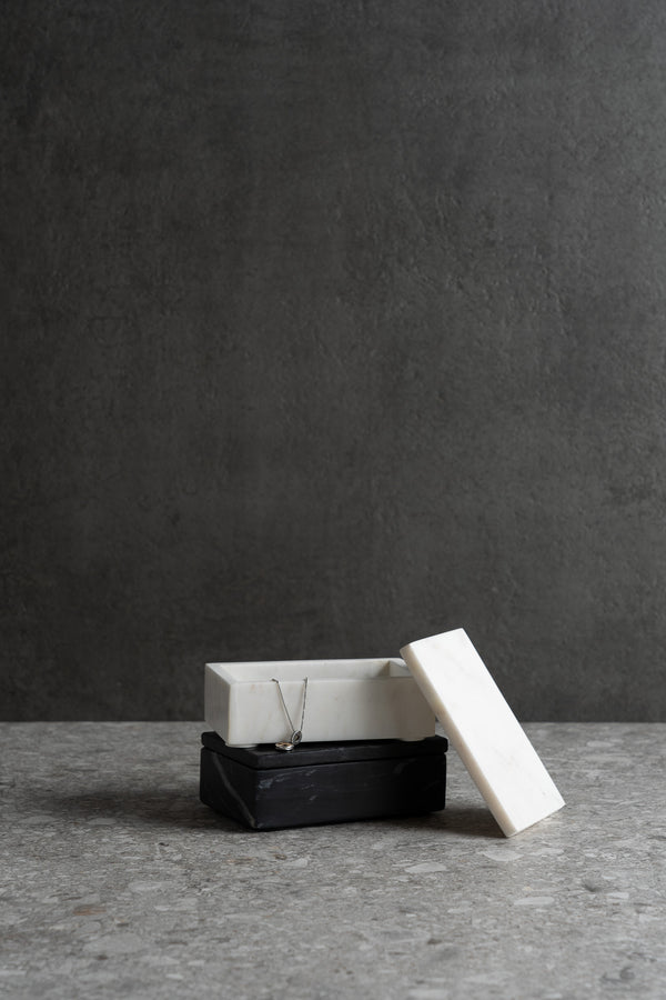 Rectangular Box - White Marble