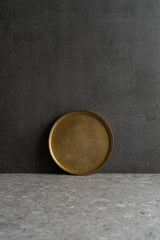 Aluminum Round Plate Large - Antique Brass