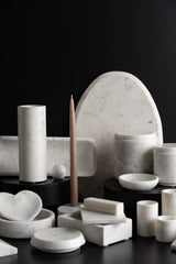 Marble Cheese Plate - White